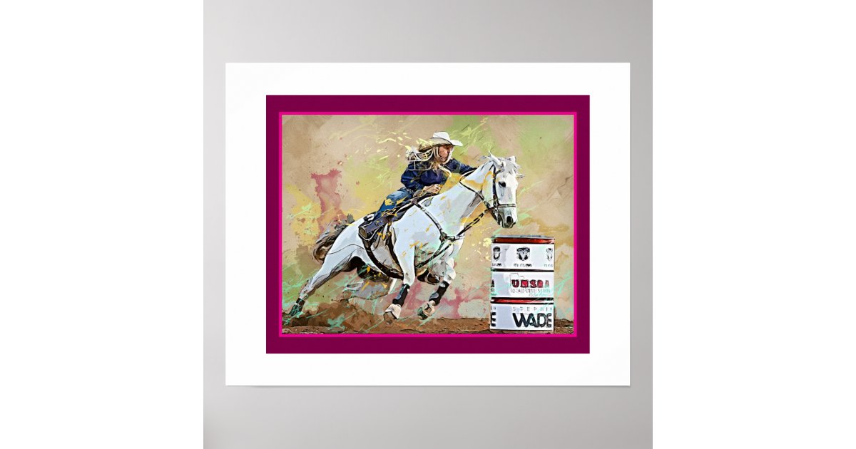 Barrel Racer Miss Rodeo Pageant Poster | Zazzle