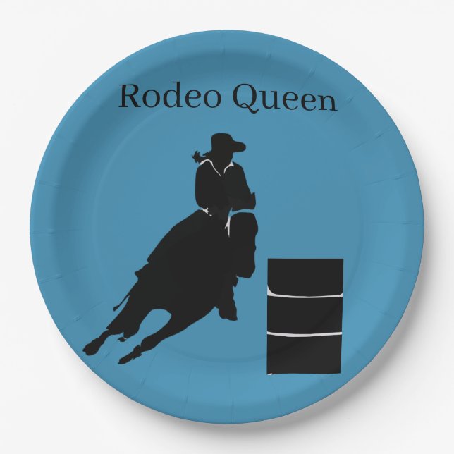 Barrel Racer  Paper Plates (Front)