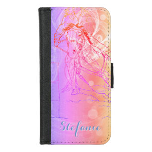 Barrel Racer (pink and orange) iPhone 8/7 Wallet Case