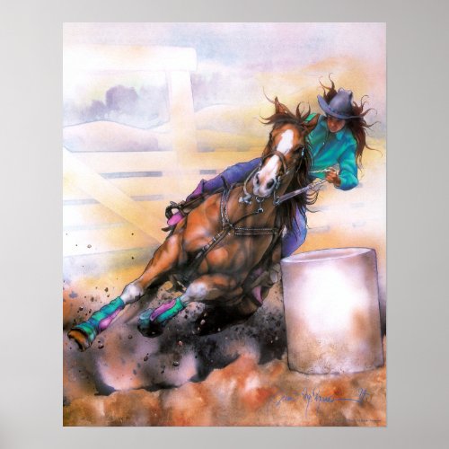 Barrel Racer Poster