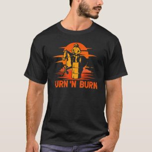 Barrel Racer Turn And Burn Western Rodeo T-Shirt
