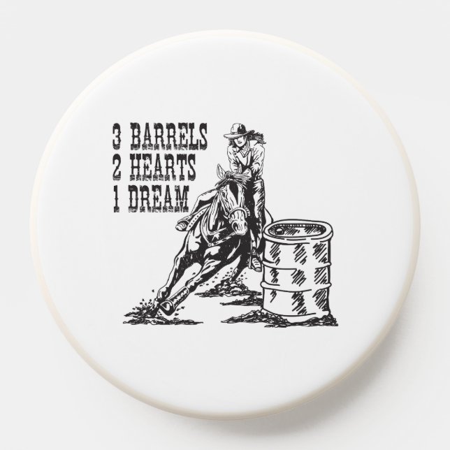 Barrel Racing 3 Barrels 2 Hearts 1 Dream Magnet PopSocket (Popsocket)