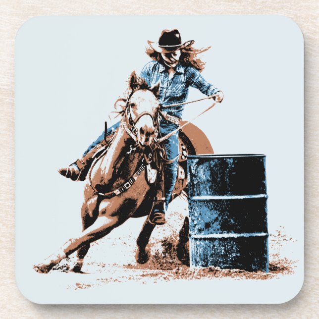 Barrel Racing Beverage Coaster (Front)