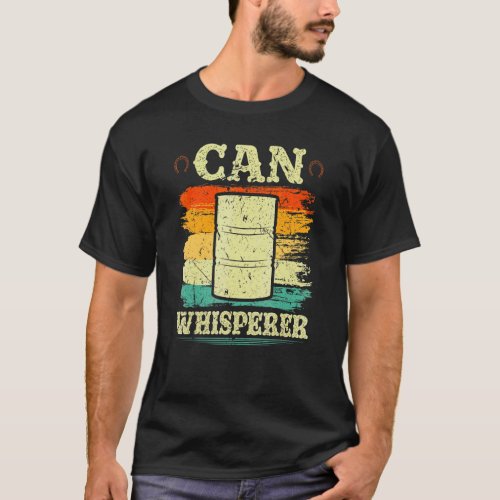 Barrel Racing Can Whisperer Retro Rodeo Barrel Rac T_Shirt