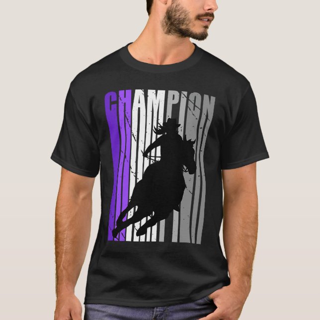 Barrel Racing Champion Southern Womens Farm Farmin T-Shirt (Front)