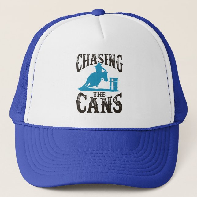 Barrel Racing Chasing the Cans Trucker Hat (Front)