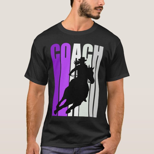 Barrel Racing Coach Instructor Cowgirl Hat Western T-Shirt (Front)