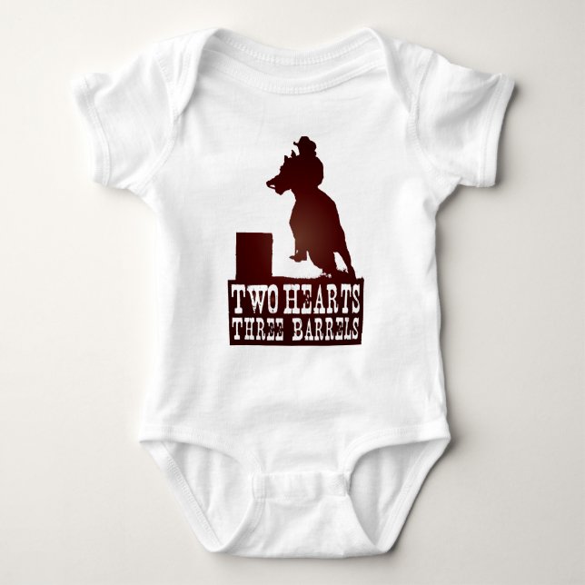 barrel racing cowgirl redneck horse baby bodysuit (Front)