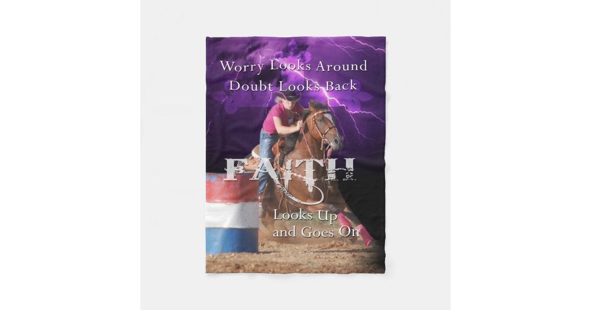Barrel Racing Faith Blanket | Zazzle