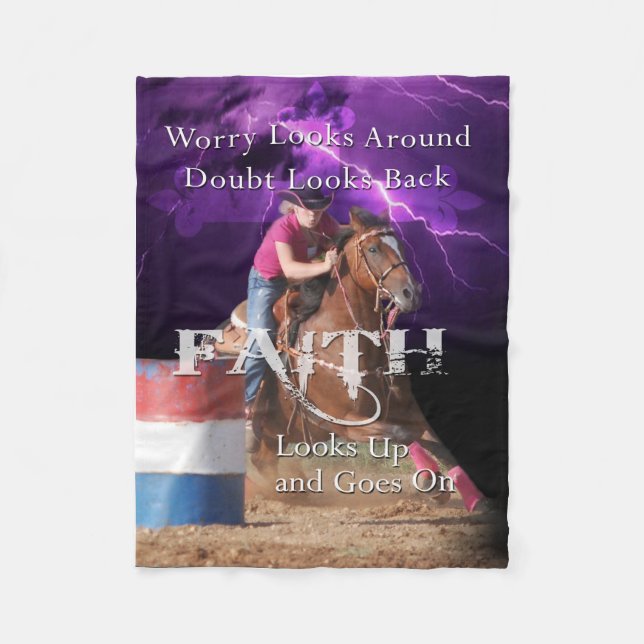 Barrel Racing Faith Blanket (Front)