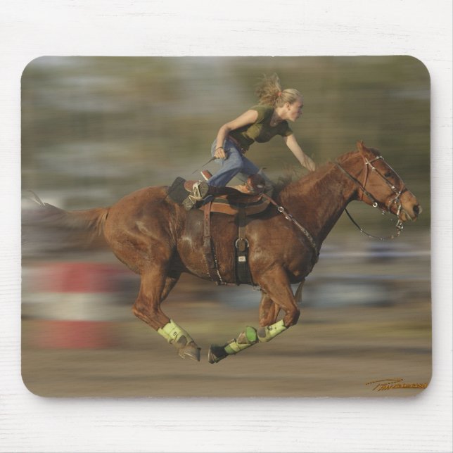 Barrel Racing - Gettin' Air Mouse Pad (Front)