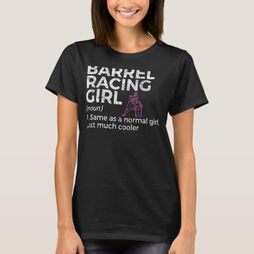 Barrel Racing Girl Horse Racing T_Shirt