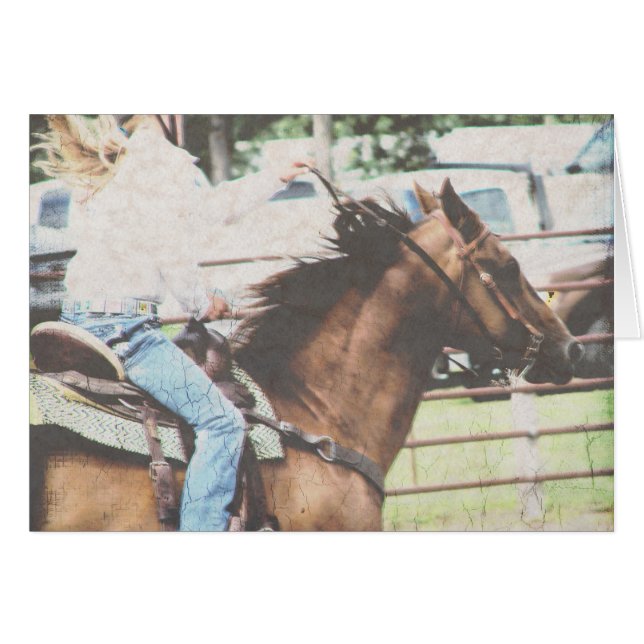 Barrel Racing Horse Cards (Front Horizontal)