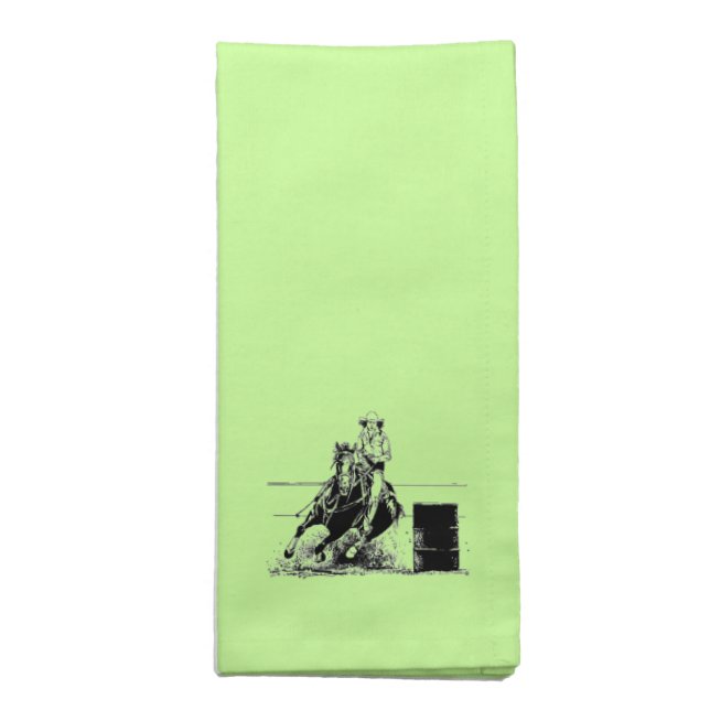 Barrel Racing Horse Cloth Napkin (Folded)