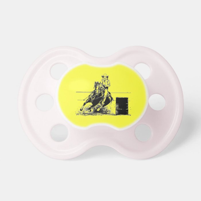 Barrel Racing Horse & Cowgirl Pacifier Zazzle