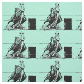 Barrel Racing Horse Fabric