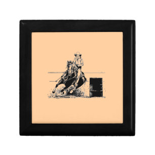 Barrel Racing Horse Keepsake Box