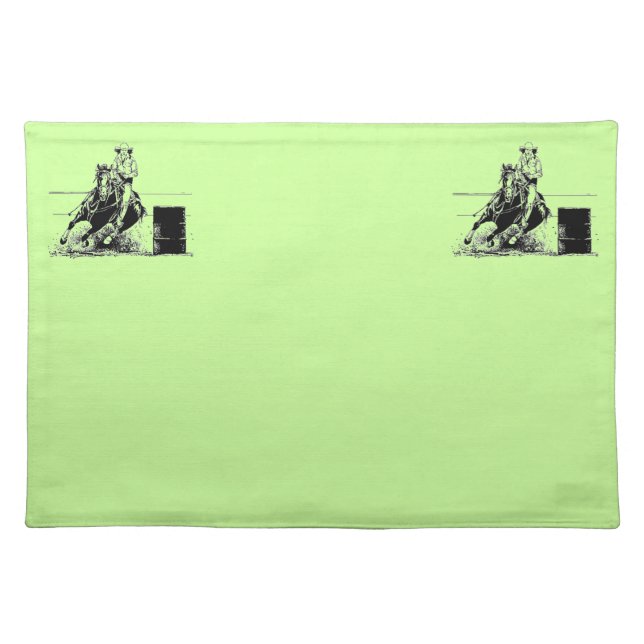 Barrel Racing Horse Placemat (Front)