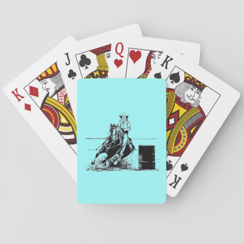 Barrel Racing Horse Poker Cards