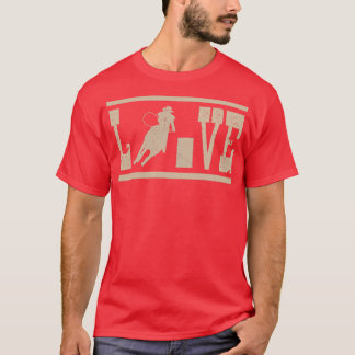 Barrel Racing Horse Riding Cowgirl Cowboy T-Shirt