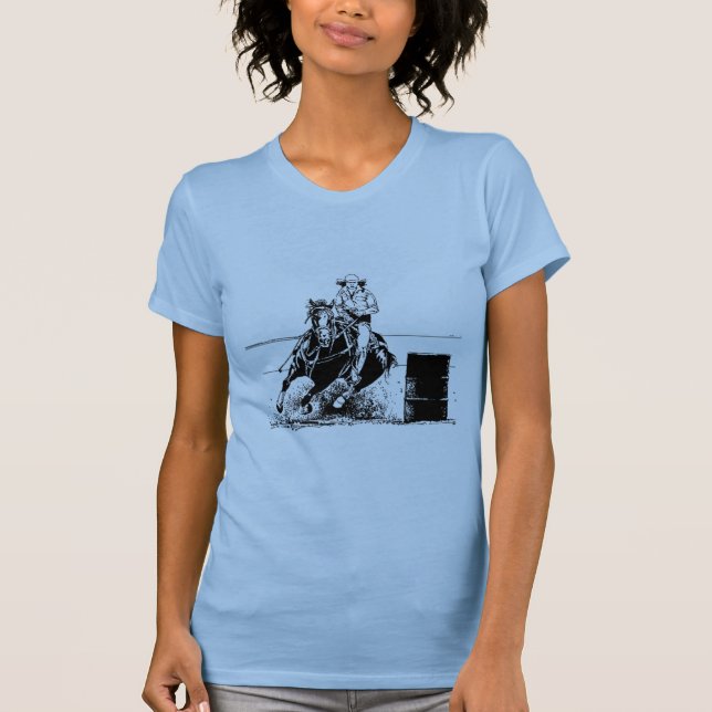 Barrel Racing Horse T-Shirt (Front)