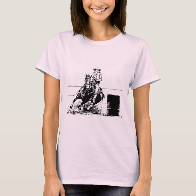 Barrel Racing Horse T-Shirt (Front)