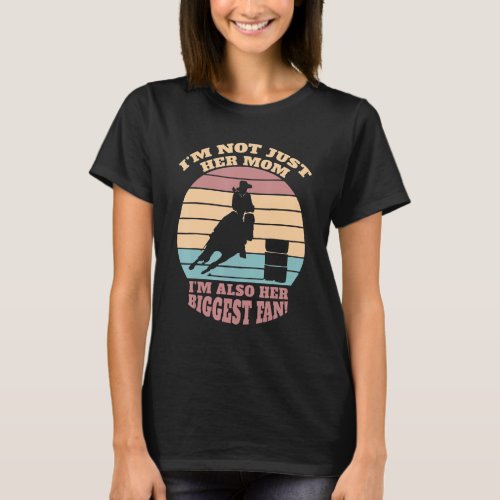 Barrel Racing Horse Vintage Retro Mom Cowgirl Hors T_Shirt