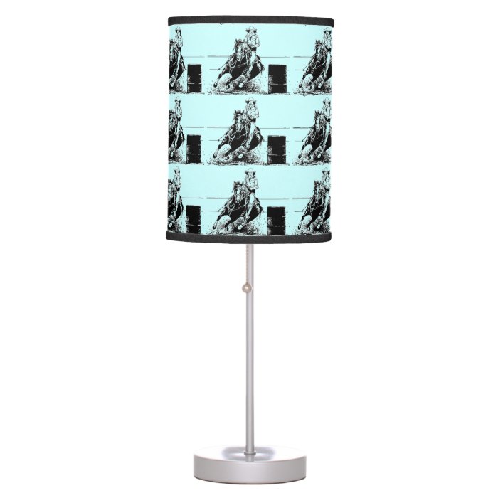 Barrel Racing Horse with Cowgirl Desk Lamp