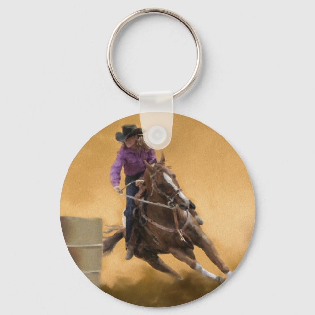 Barrel Racing Keychain (Front)