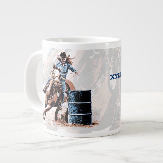 Barrel Racing Large Coffee Mug (Front Left)