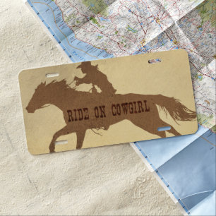 BARREL RACING License Plate