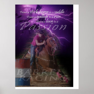 Barrel Racing Poster