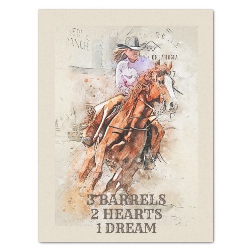 Barrel Racing Quote Tissue Paper