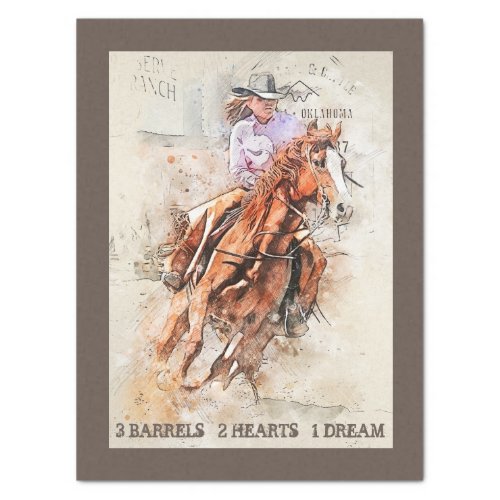 Barrel Racing Quote Tissue Paper