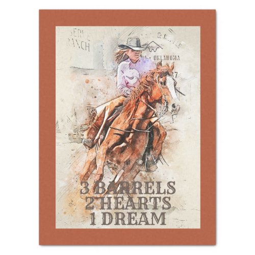 Barrel Racing Quote Tissue Paper