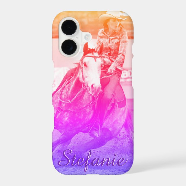 Barrel Racing (rainbow) Iphone Case (Back)