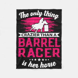 Barrel Racing Roping Horseback Riding Horse Rodeo Fleece Blanket