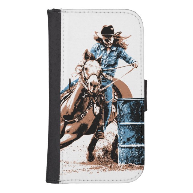 Barrel Racing Samsung Galaxy Wallet Case (Front)
