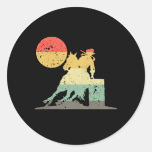 Barrel Racing Show Barrel Racer Classic Round Sticker