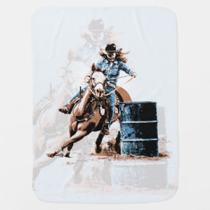 Barrel Racing Swaddle Blanket