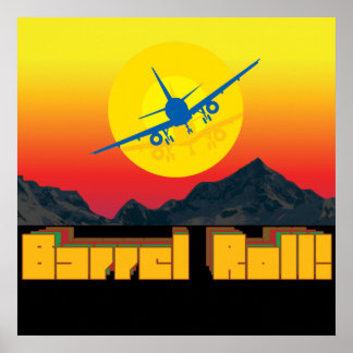 Barrel Roll Retro Canvas Print 1