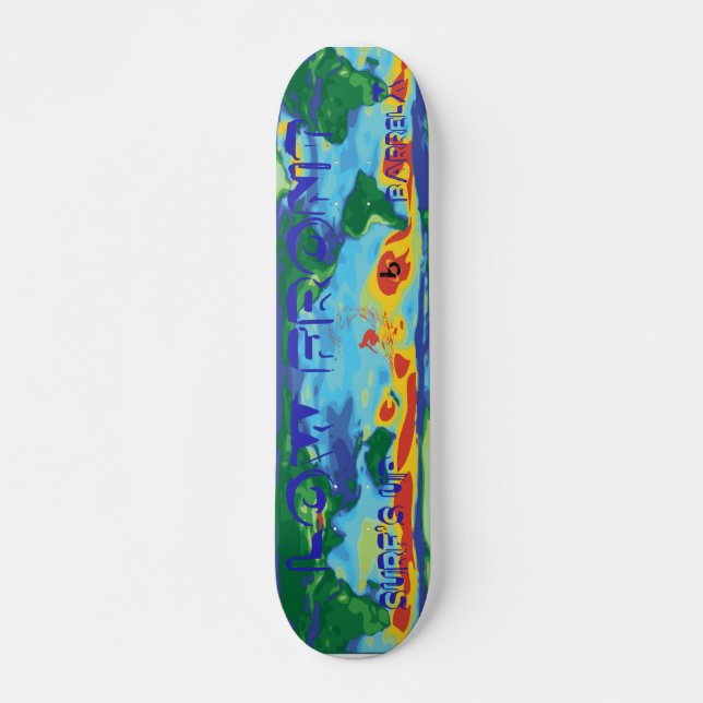 Barrel X Limited "Low Front" Surf Skateboard Deck (Front)
