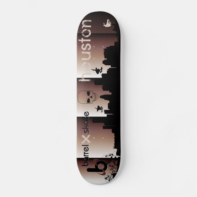 Barrel X Skate Houston Skateboard Deck | Zazzle