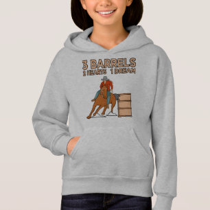 Barrels Hearts Horse Racing Barrel Racer Horses Ra Hoodie