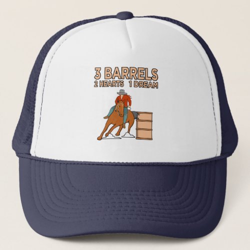 Barrels Hearts Horse Racing Barrel Racer Horses Ra Trucker Hat