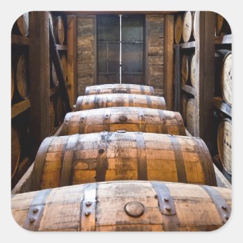 Barrels Square Sticker by somedon at Zazzle