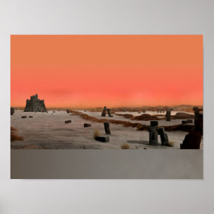 Barren Alien Planet Poster
