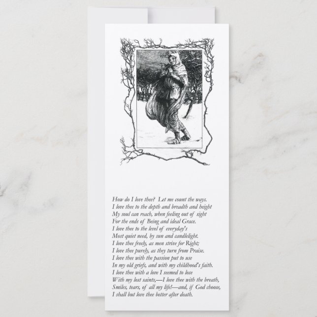 Barrett Browning - Sonnets from the Portuguese #43 Invitation (Front)