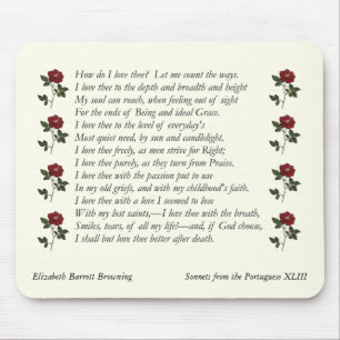 Barrett Browning - Sonnets from the Portuguese 43 Mouse Pad