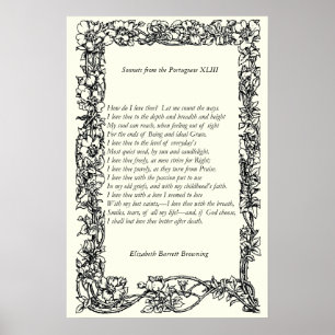 Barrett Browning - Sonnets from the Portuguese 43 Poster